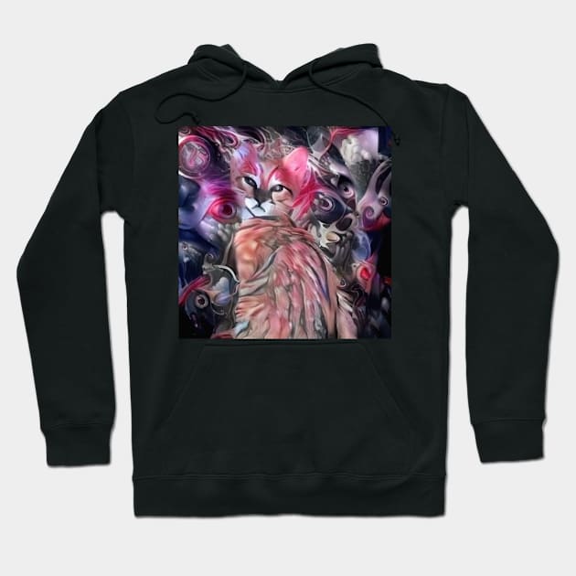 Abstract painting. Cute kitten Hoodie by rolffimages